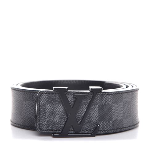 louis vuitton belt initiales damier graphite|Louis Vuitton black checkered belt.